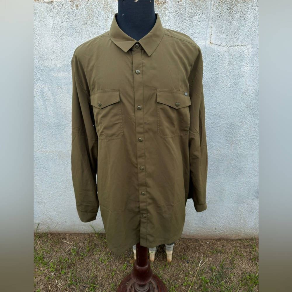 PreOwned 5.11 Tactical Button Front Men’s 2XL Khaki Tan Long Sleeves